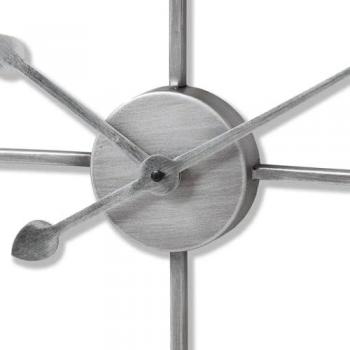 Hill Interiors Silver Heart Skeleton Wall Clock