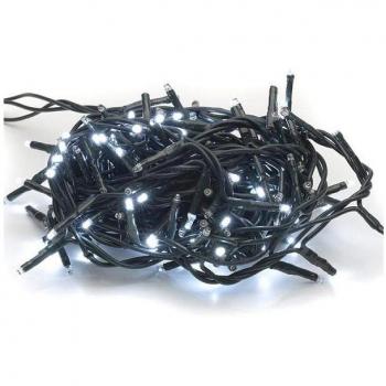 Kette 100 LED weiß für Außenbereich mit Motor und Transformator, 5 + 5 Meter Kabel