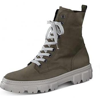 Paul Green Frauen Combat Boots Oliv 4 UK