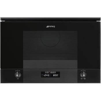 Micro-ondes Smeg en verre noir MP122B3, 22 litres, Gril