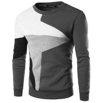 Dirtypigs – Sweat à patchwork gris foncé – Homme – Taille XL