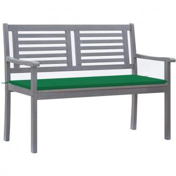 Banco de Jardim 120 cm Eucalipto Cinza 2 Lugares com Almofadão