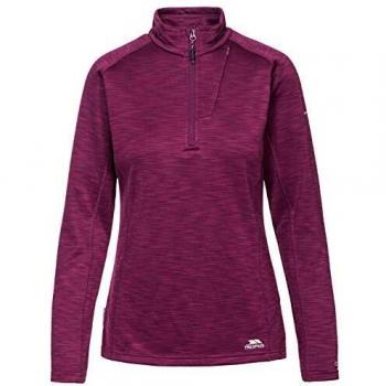 Damen-Fleecejacke Trespass Fairford, 200 g/m², Farbe Traubenwein Marl