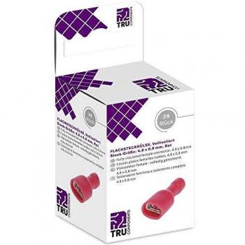 TRU Components 8436624 Prese Piatte 4,80 mm Spina – 0,80 mm Spessore – Rosso