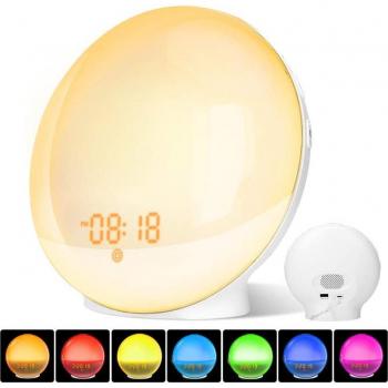 Réveil coloré avec fonction Snooze et radio intégrée