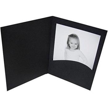 Daiber 1x100 Portraitmappen „Profi‑Line“ – 10 × 15 cm – Schwarz – 14064