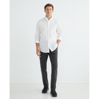 Chino Gant Slim Fit Antracite Dobby Structure