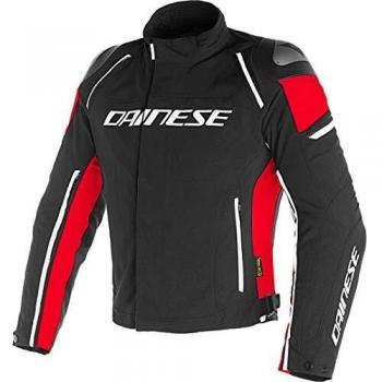 Dainese Racing 3 D Giacca Moto Impermeabile Nero/Rosso 60