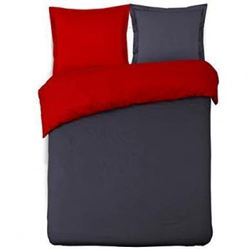 Copripiumino Vision 200x200 – Cotone, Antracite & Rosso