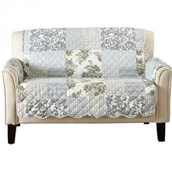 Scalloped Design Loveseat Cover