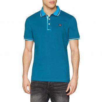 JACK & JONES Polo Jcochallenge, Hombre, Color Turquesa