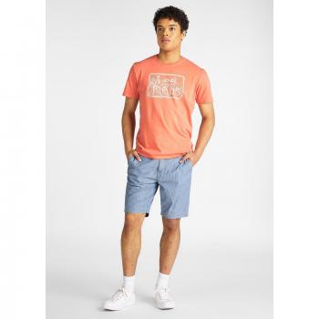 T‑shirt rose à motif floral paprika Lee Manches Courtes