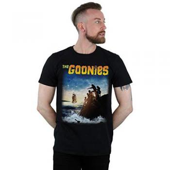 Männlicher T-Shirt „Goonies“ mit Schiffsposter, L, Schwarz
