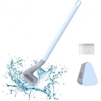 Black Silicone Toilet Brush with Holder