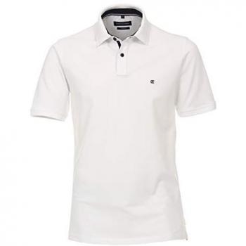 Casamoda Herren-Polo XL in Weiß aus 100 % Baumwolle
