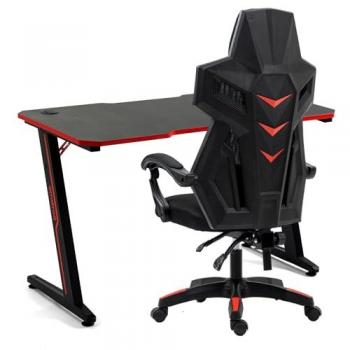 Amstrad Bureau DESK120Z-RED et Fauteuil Mesh AMS-209