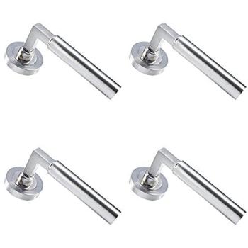 RoseConceal 4‑Piece Satin Nickel Round Bar Handles