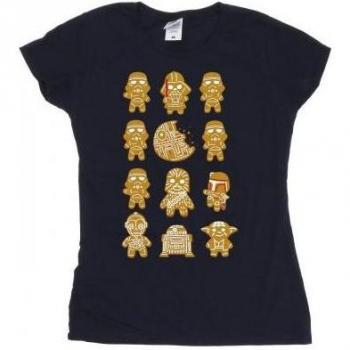 Star Wars Women's Gingerbread T-Shirt Episode IV Navy Blue