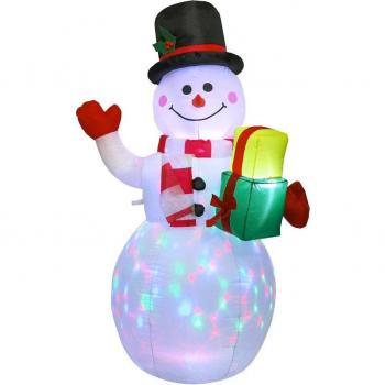 Figura de muñeco de nieve luminoso para exteriores e interiores