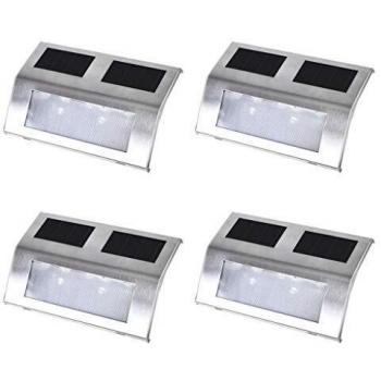 Solar 4 x Outdoor Stair Lamp vidaXL