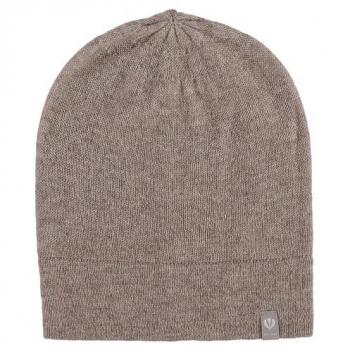 Fraas Damen Beanie Mütze aus Kaschmir taupe 24x27 cm