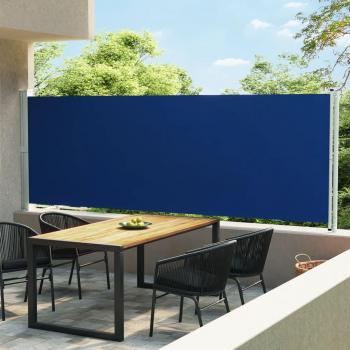 Écran d'Intimité Rétractable de Patio 600x160 cm Bleu