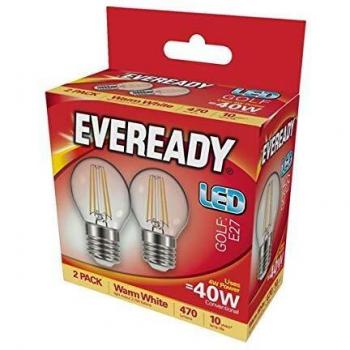 EVEREADY Golf Filament LED Bulb B22 4W 470LM 2700K