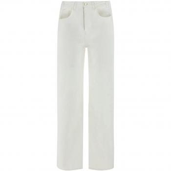 Chloé Flared High-rise Boyfriend Jeans, White female, Sizes: W28, W27