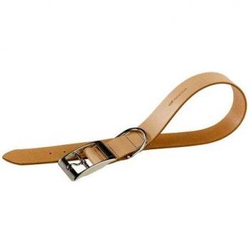 Collier Chien Cuir Naturel Marron 43 cm