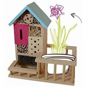 Hôtel à insectes avec cache-pot Décamp