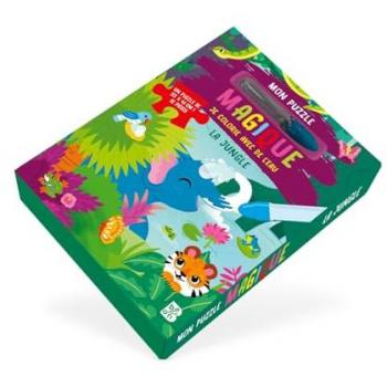 Je colorie avec de l'eau : Mon puzzle magique : La jungle