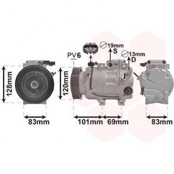 VAN WEZEL Compresseur D'Air Conditionné 8200K439 Hyundai Santa Fe 2.4 GDI