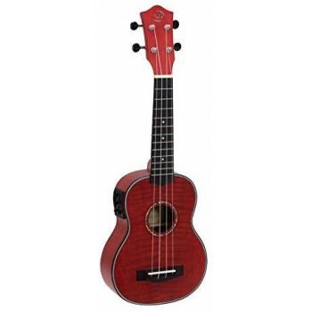 DIMAVERY Ukulele DIMAVERY UK-100 Sopran-Ukulele, flamed red