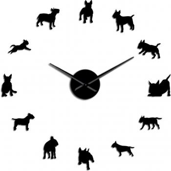 Bull Terrier Lovers Wall Art Clock