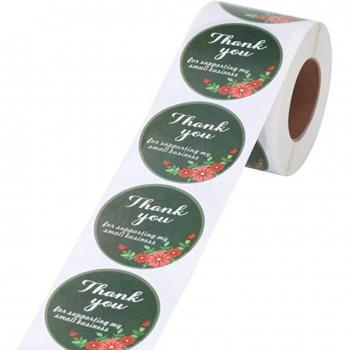 500pcs Floral Thank You Seals for Small Business