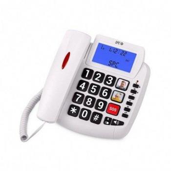 Brondi Telefono Blanco para Mayores – Manos Libres, Audífonos y Identificador Compatible