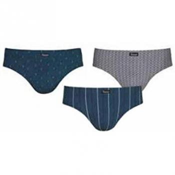 Abanderado Mini Slips de algodón, Pack de 3, Color Azul, Talla M