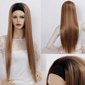 GURUILAGU Gerade Bob Perücke für schwarze Frauen, synthetische Faser, hitzebeständig, Farbe # 1B