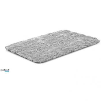 Tapis Antidérapant Style Shaggy 80x120 cm Gris Clair