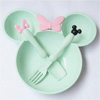 Baby Cartoon Plate and Bowl Set