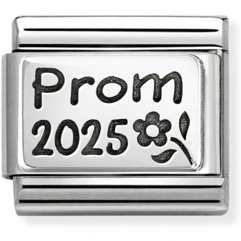 Classic Silver Prom 2025 Floral Accent