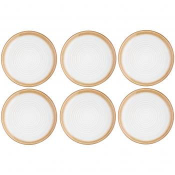 Assiette en grès beige D27,5cm
