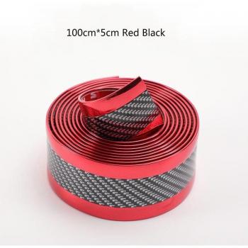 Tira decorativa de goma para umbral de puerta, fibra de carbono, 1 metro, 5 cm
