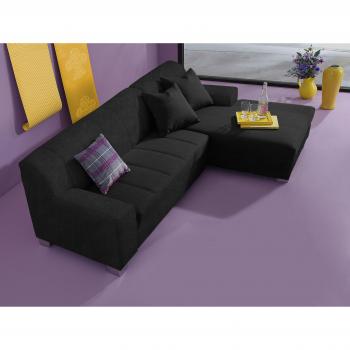 L-Form Ecksofa Anzio, schwarz, von INOSIGN