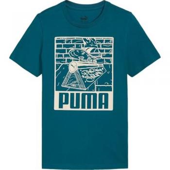 PUMA ESS+ MID 90S Grafik Tee B für Jungen, grün, 140