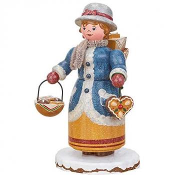 Hubrig Volkskunst GmbH Dekofigur Winterkinder Lebkuchenhändlerin (20cm) Räuchermann von Hubrig Volkskunst