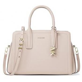 Bolso Satchel Laila Piel Rosa de Tamaño Medio Michael Kors