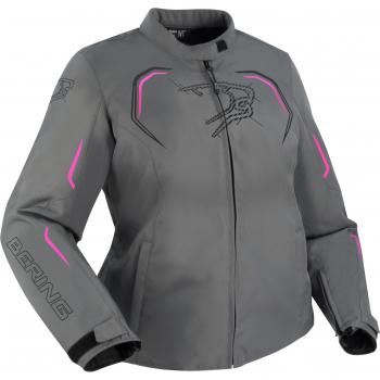 Bering Dundy Queen Size veste textile de moto pour dames imperméable à l’eau Gris Rose taille : 46