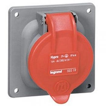 Hypra 400 V 63 A IP44 In‑Wall Socket – Legrand 053823