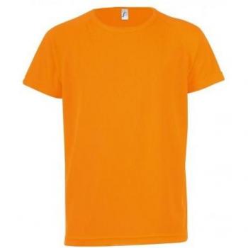 SOLS Kids Neon Green Sporty Short Sleeve T-Shirt (12 Years)